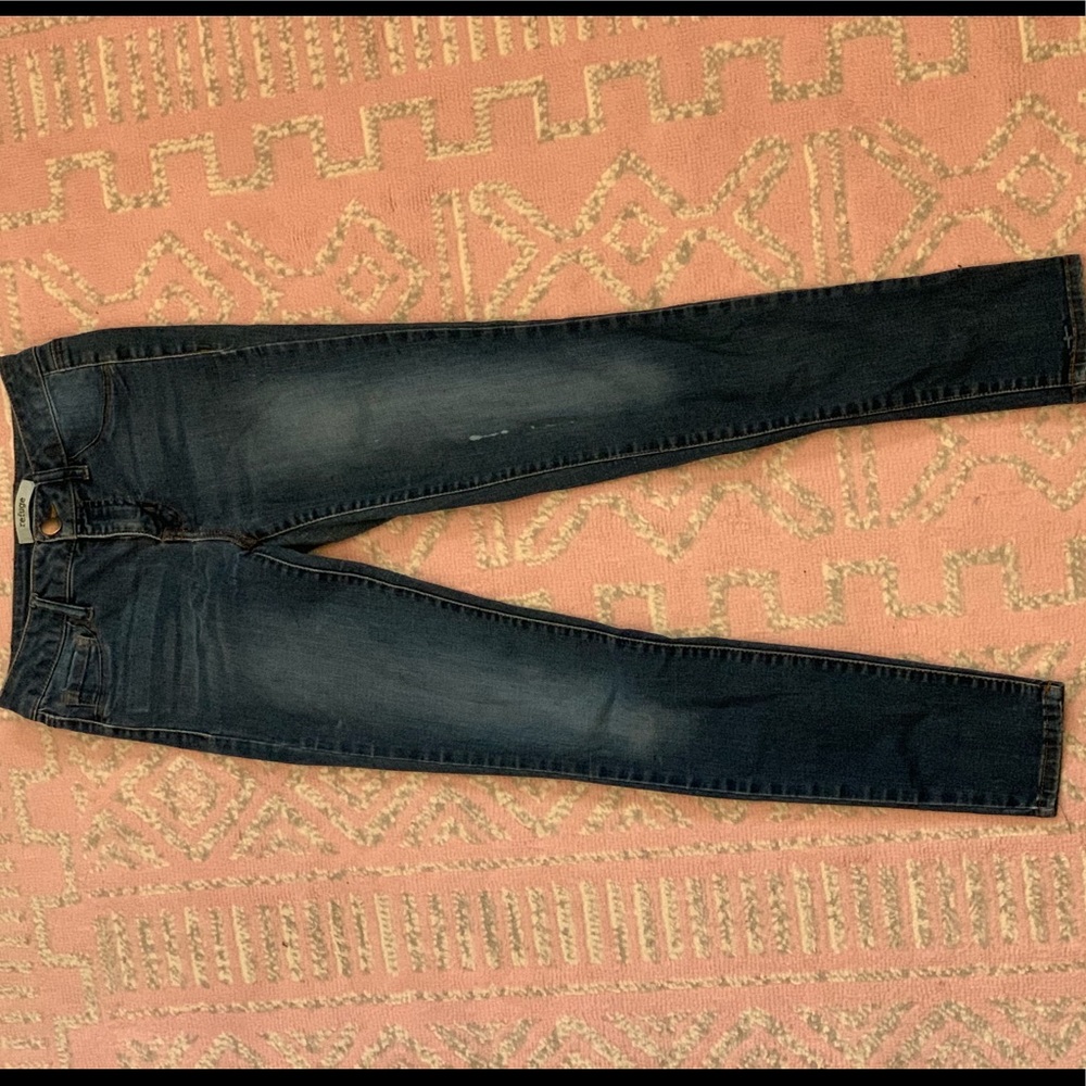 Blue denim jeans